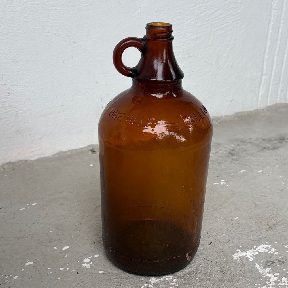 Mid-century Duraglass amber bottle